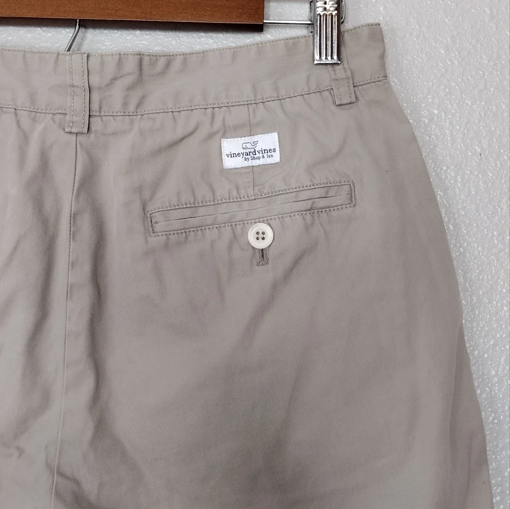 Vineyard Vines Sz 30 Khaki Preppy Casual 100% Cotton Club Short